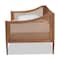 Baxton Studio Ogden Mid-Century Walnut Brown Finished Wood and Synthetic Rattan Twin Size Daybed 194-11517-ZORO - alternate 5
